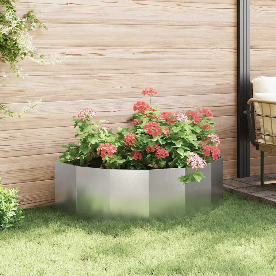 Jardinière Argent 120 x 60 x 35 cm Acier inoxydable - 4