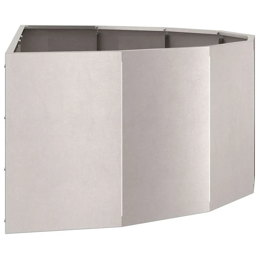 Jardinière Argent 120 x 60 x 35 cm Acier inoxydable - 6