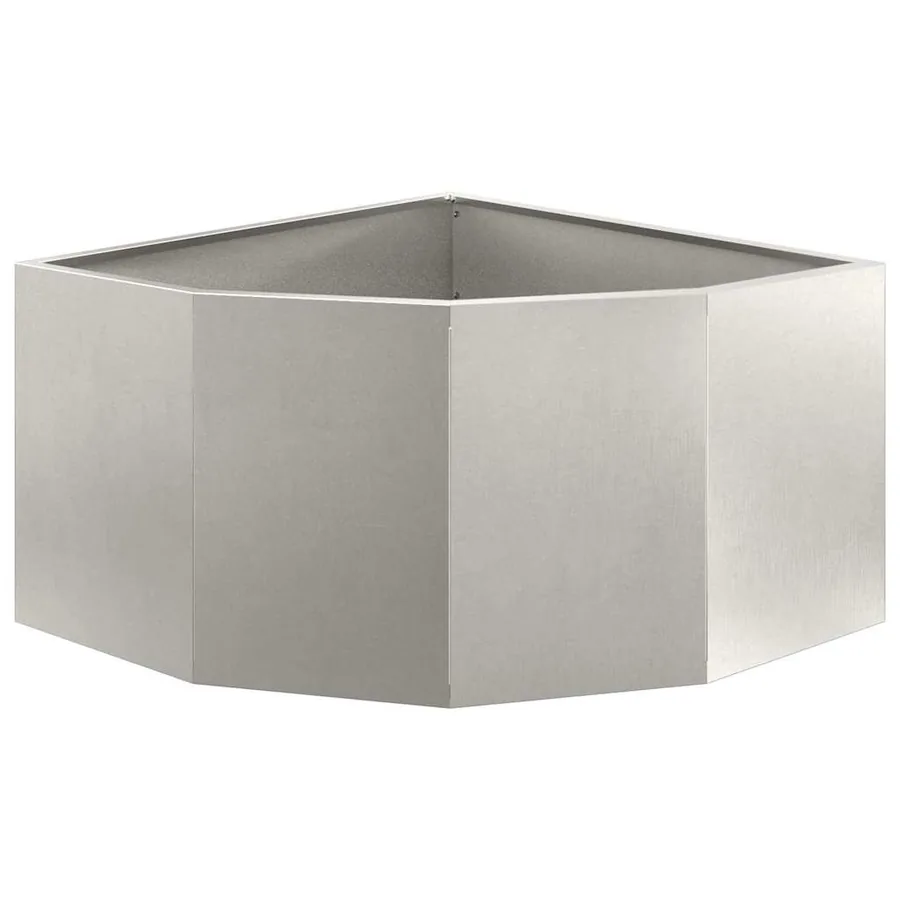 Jardinière d'Angle Argent 60 x 60 x 35 cm Acier inoxydable - 5