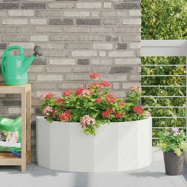 Jardinière Blanc 90 x 45 x 35 cm Acier