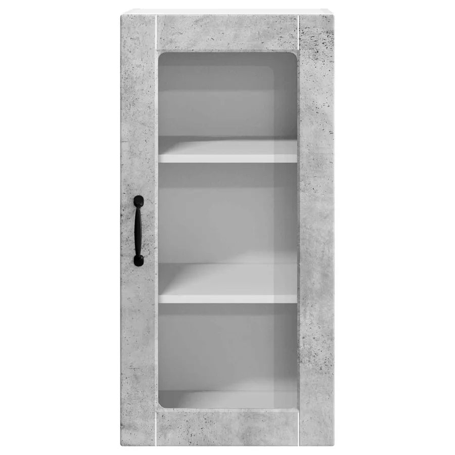 Cabinet en verre mural LUCCA 2 pcs Gris béton 40 x 31 x 80 cm - 7