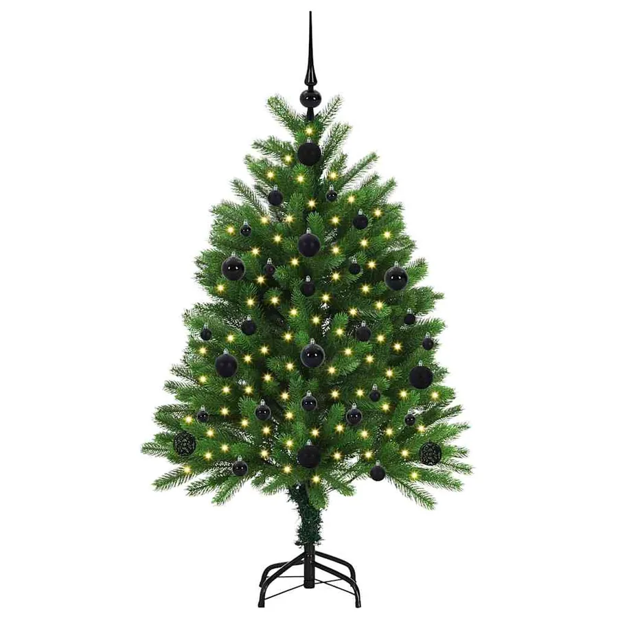 Sapin de Noël avec 150 LED avec support Vert 120 cm PE - 3