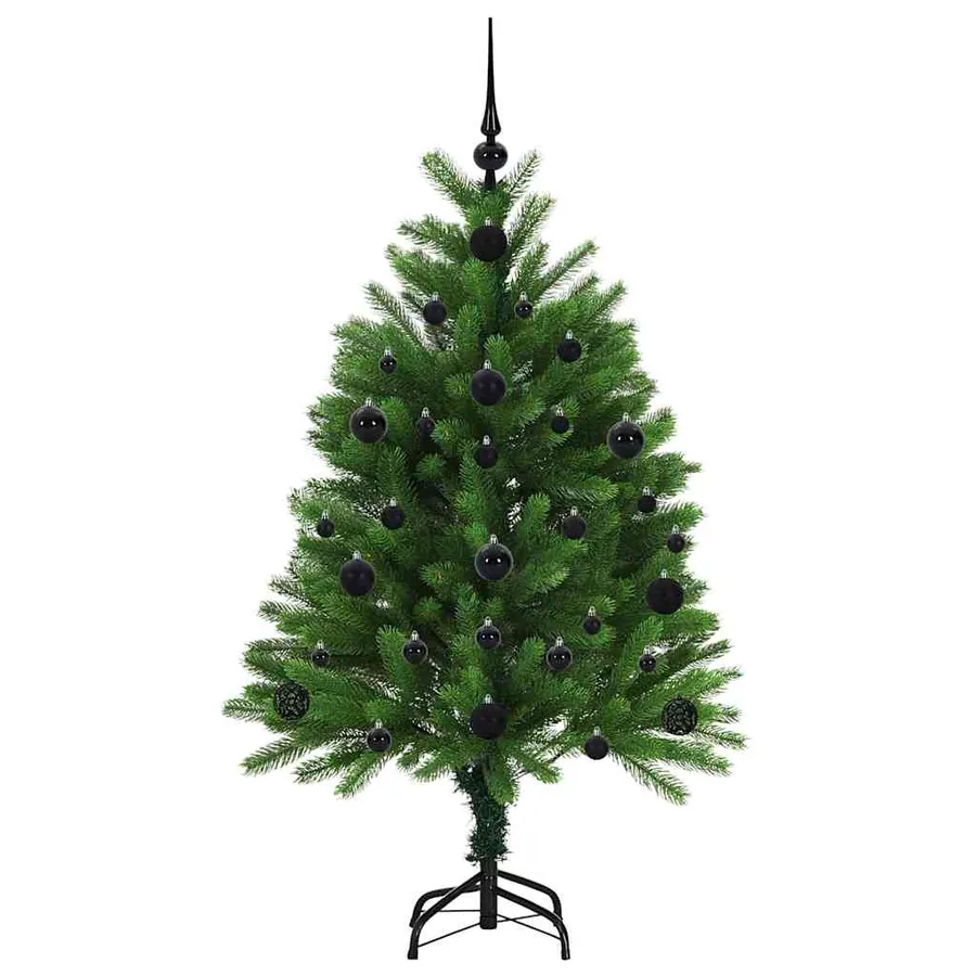 Sapin de Noël avec 150 LED avec support Vert 120 cm PE - 4