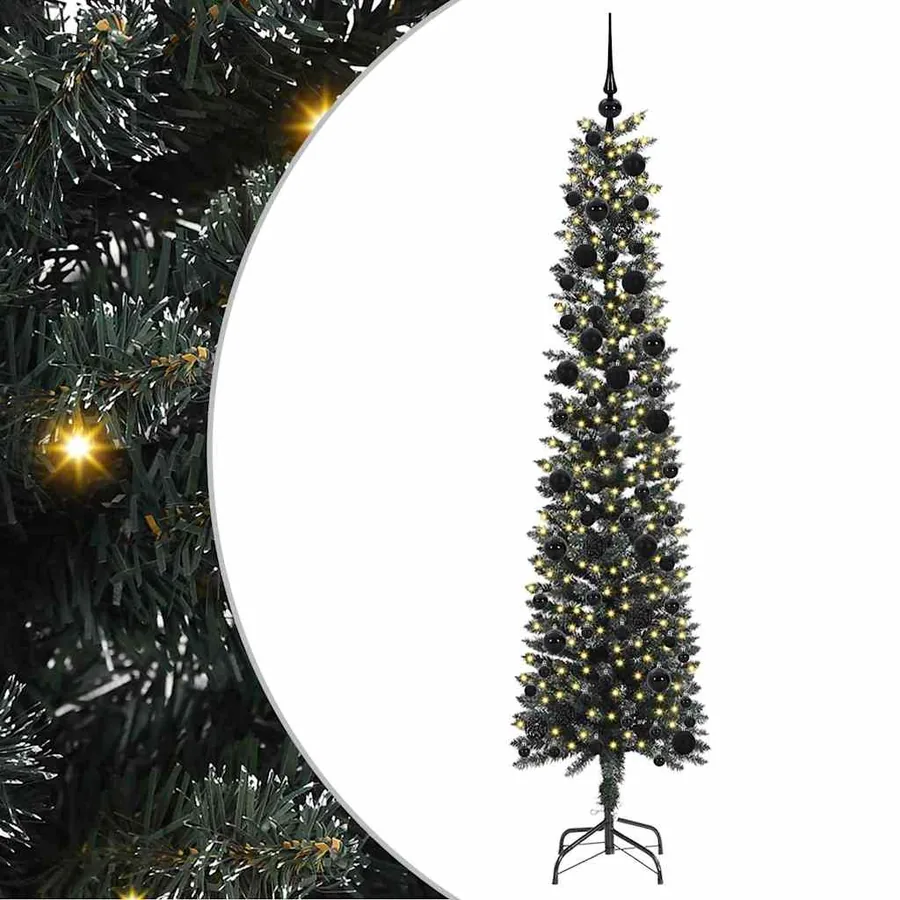 Sapin de Noël artificiel Vert 240 cm PVC, plastique et acier - 2