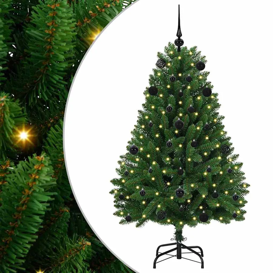 Sapin de Noël artificiel avec 150 LED Vert 150 cm PVC et métal - 2