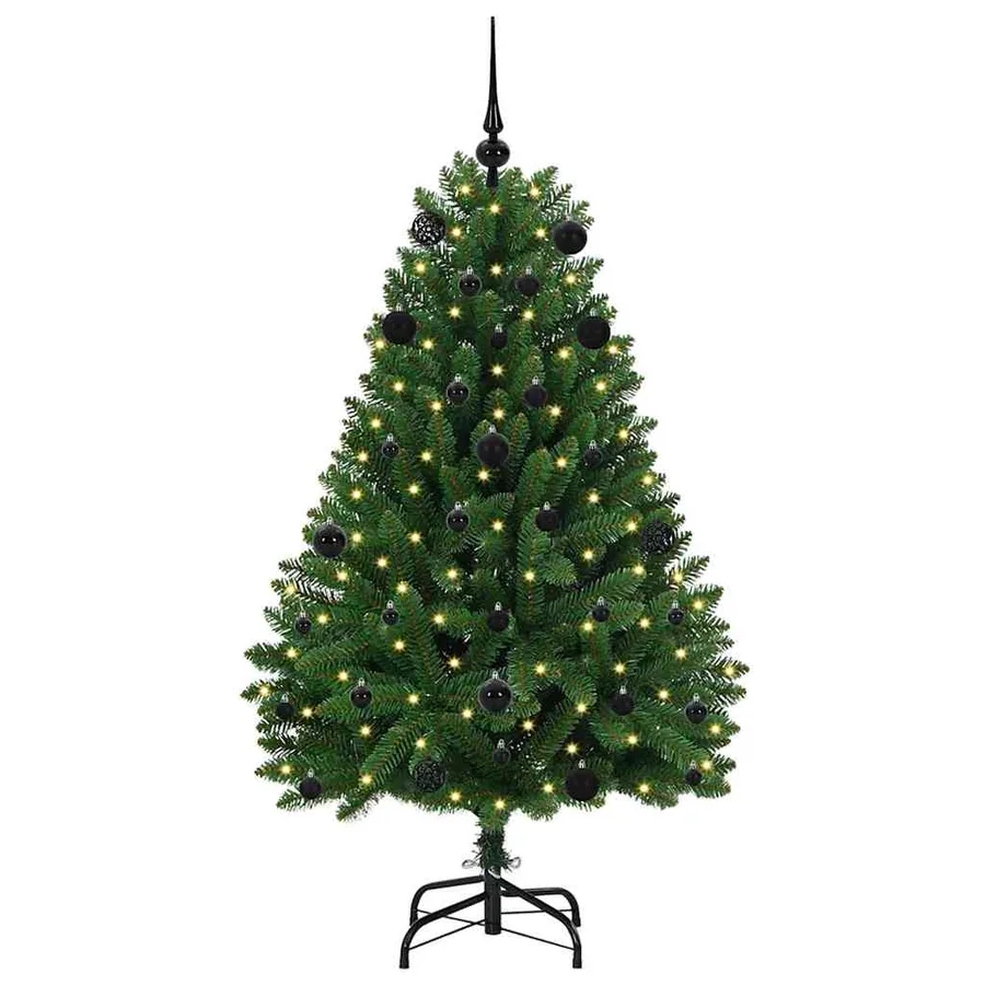 Sapin de Noël artificiel avec 150 LED Vert 150 cm PVC et métal - 3