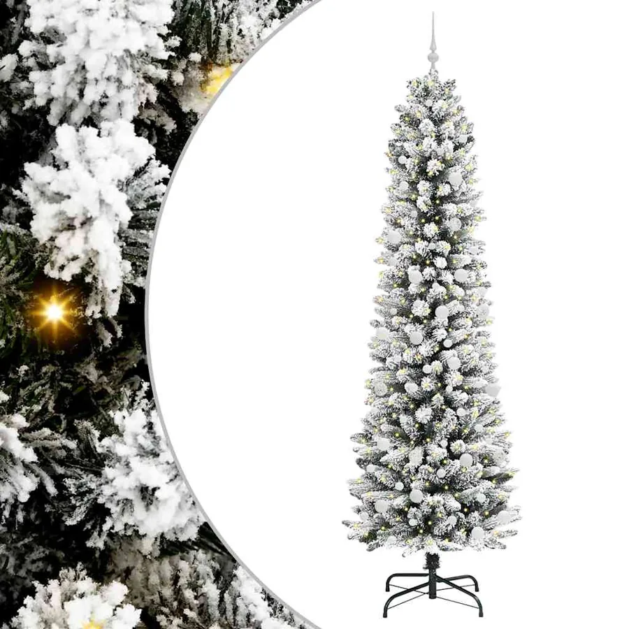 Sapin de Noël artificiel Blanc 240 cm PVC, métal et plastique - 2