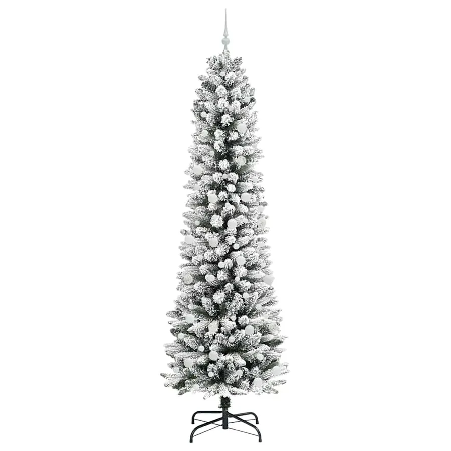 Sapin de Noël artificiel Blanc 240 cm PVC, métal et plastique - 4