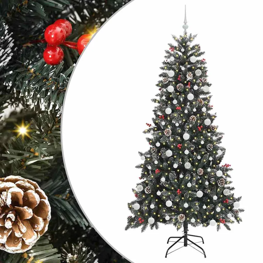Sapin de Noël artificiel Vert 210 cm PVC, plastique et acier - 2