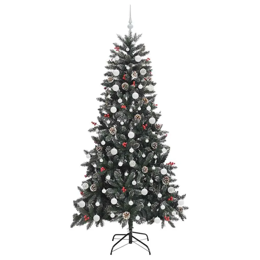 Sapin de Noël artificiel Vert 210 cm PVC, plastique et acier - 4