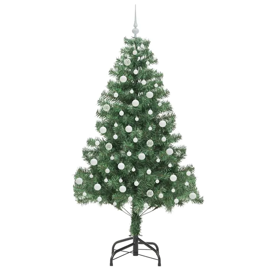 Sapin de Noël avec 300 LED avec support Vert 210 cm PVC - 4