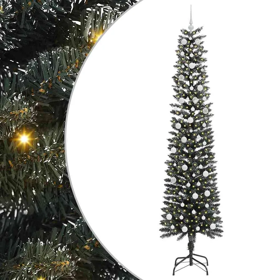 Sapin de Noël artificiel Vert 240 cm PVC, plastique et acier - 2