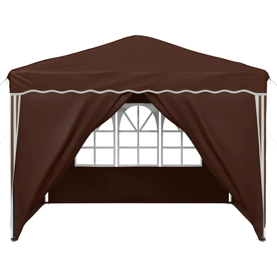 Tente de fête pop-up 288 x 288 x 245 cm Marron Tissu Oxford - 7