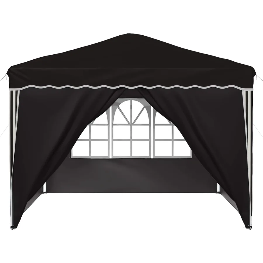 Tente de fête pop-up 288 x 288 x 245 cm Noir Tissu Oxford - 7
