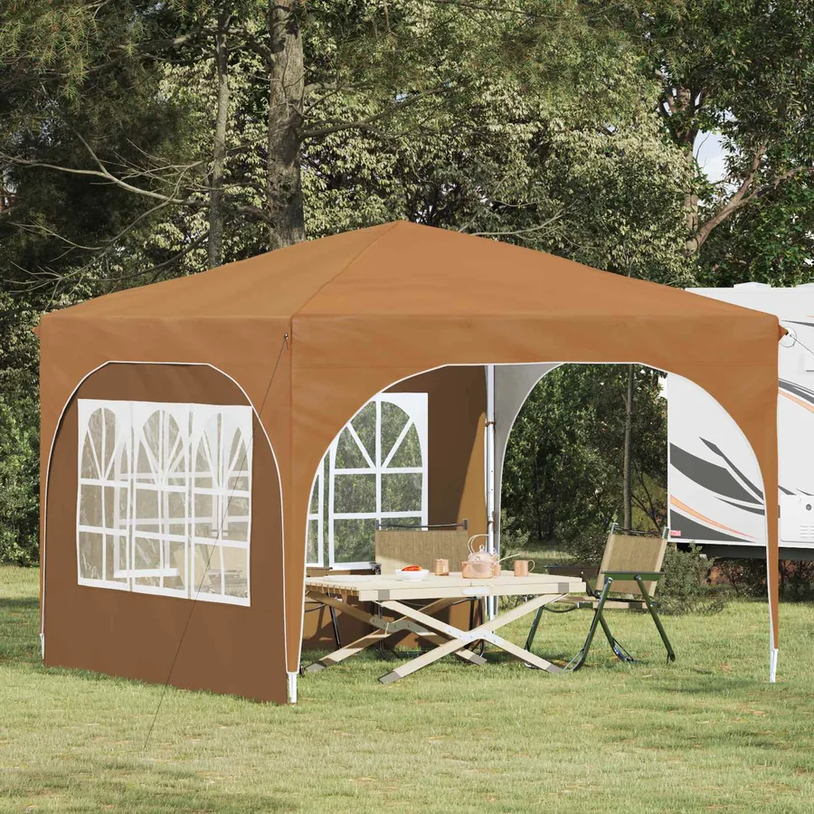 Tente de fête pop-up 290 x 290 x 245 cm Beige