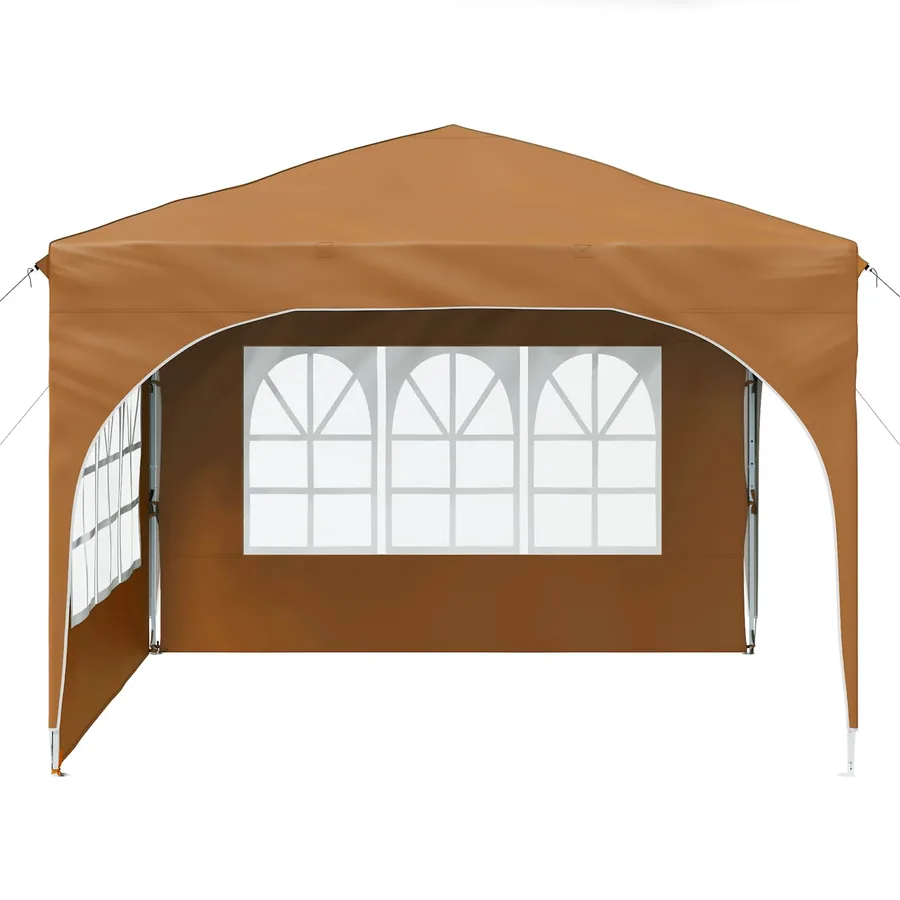 Tente de fête pop-up 290 x 290 x 245 cm Beige - 6