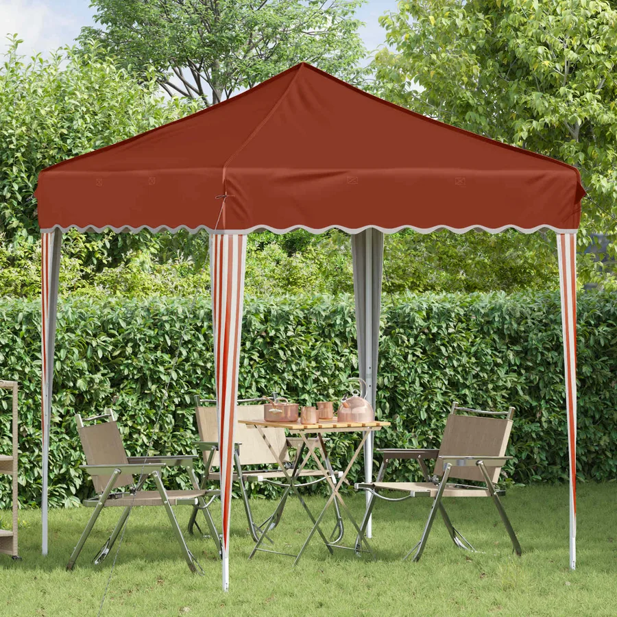 Tente de fête pop-up 195 x 195 x 245 cm Terre cuite - 3