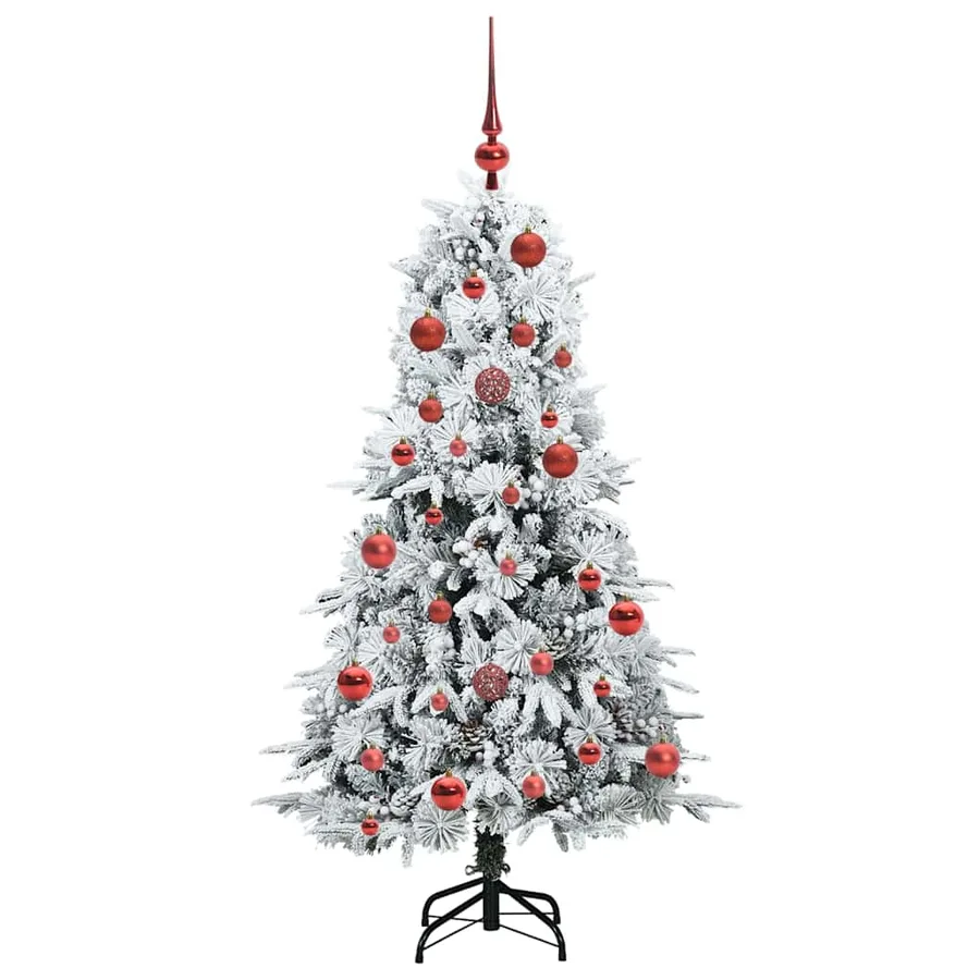 Sapin de Noël Artificiel à Branches Articulées Blanc 150 cm - 4