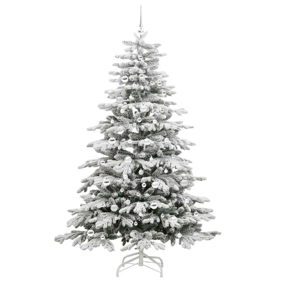 Sapin de Noël Artificiel à Branches Articulées Blanc 210 cm - 4