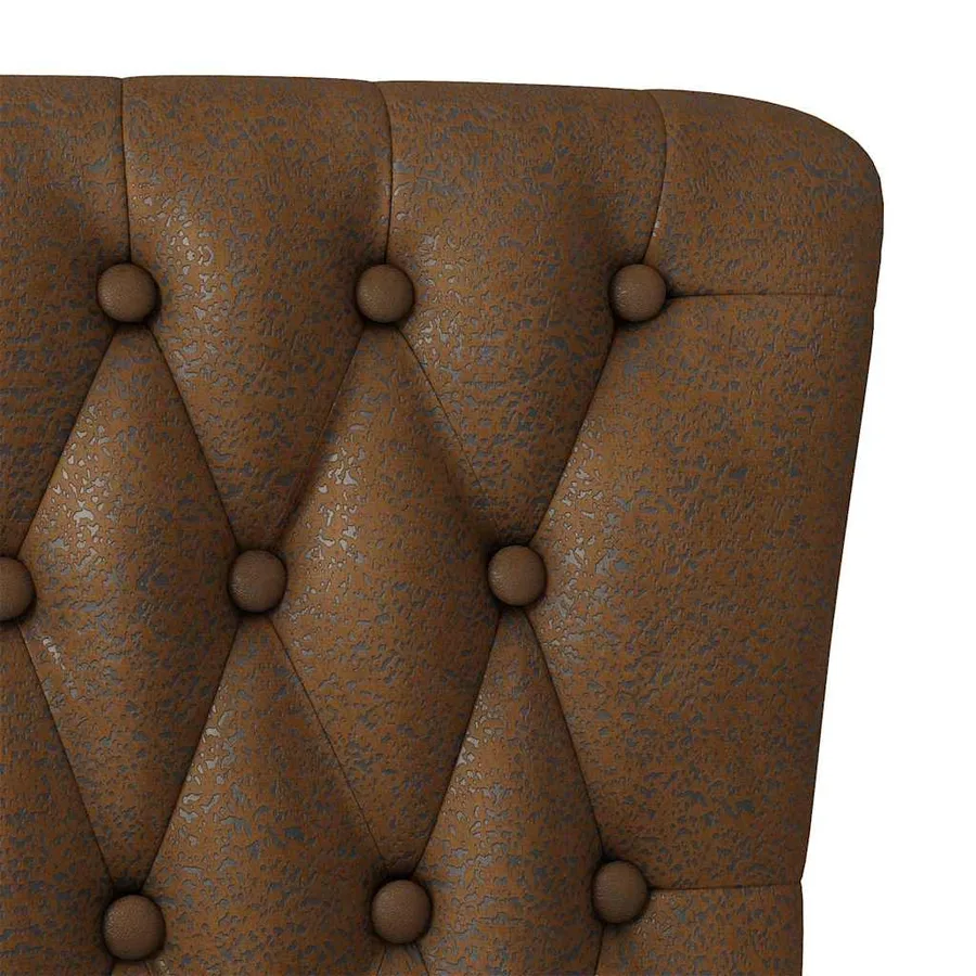 Fauteuil à pantoufle Marron 56,5 x 70 x 110 cm Simili daim - 7