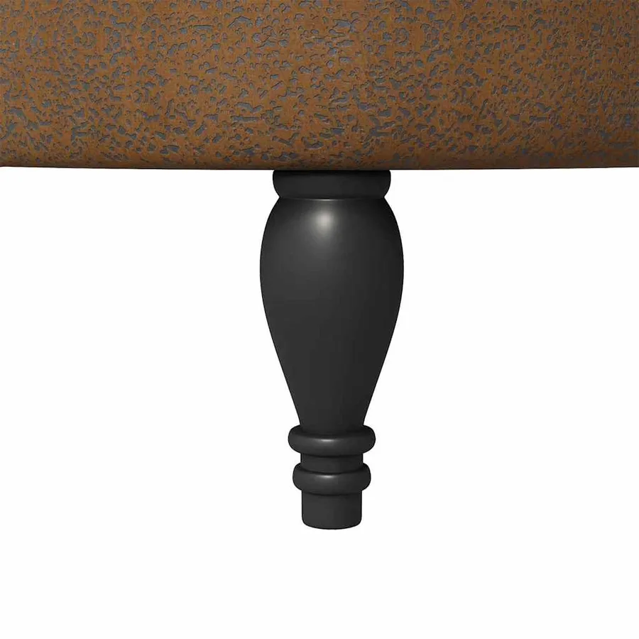 Fauteuil à pantoufle Marron 56,5 x 70 x 110 cm Simili daim - 9