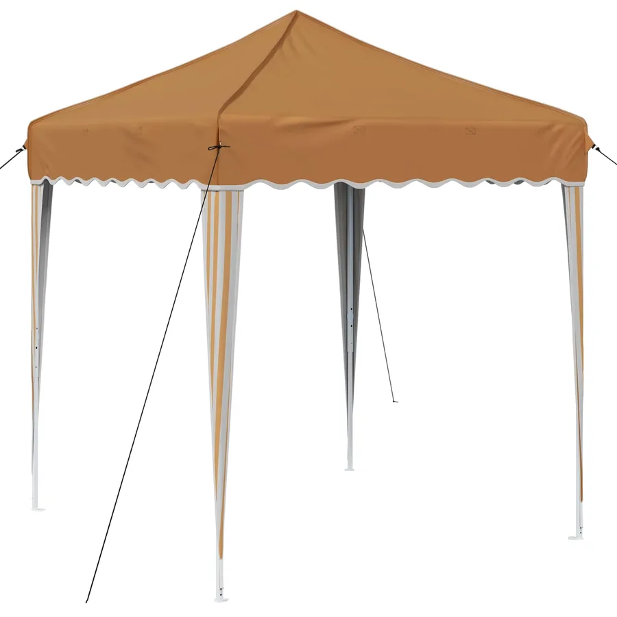Tente de fête pop-up 195 x 195 x 245 cm Beige Tissu Oxford - 2