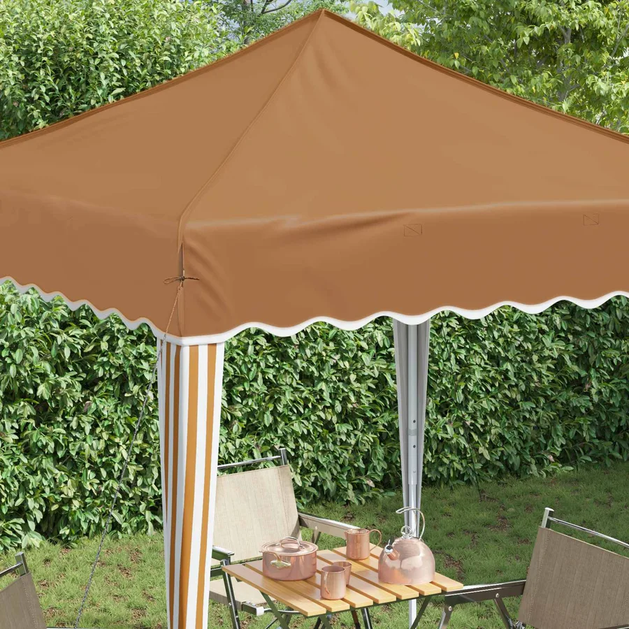 Tente de fête pop-up 195 x 195 x 245 cm Beige Tissu Oxford - 4