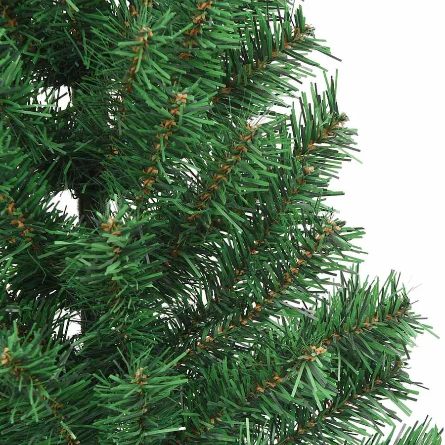 Sapin de Noël artificiel pré-éclairé Vert 210 cm PVC - 12