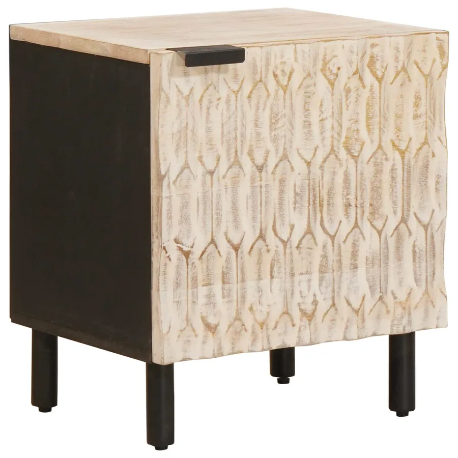 Cabinet de chevet 2 pcs Blanc 40 x 33 x 46 cm - 2
