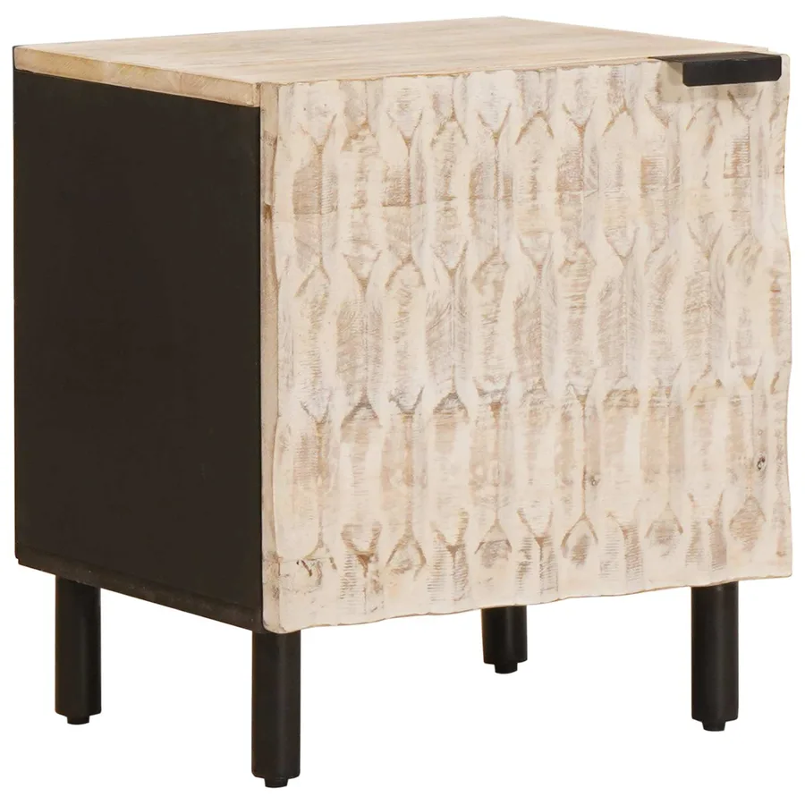 Cabinet de chevet 2 pcs Blanc 40 x 33 x 46 cm - 3