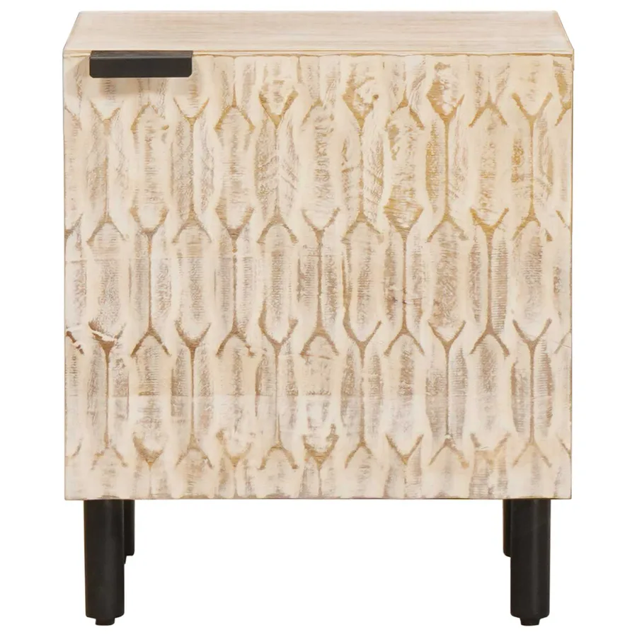 Cabinet de chevet 2 pcs Blanc 40 x 33 x 46 cm - 5