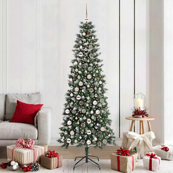 Sapin de Noël artificiel Vert 210 cm PVC, plastique et acier