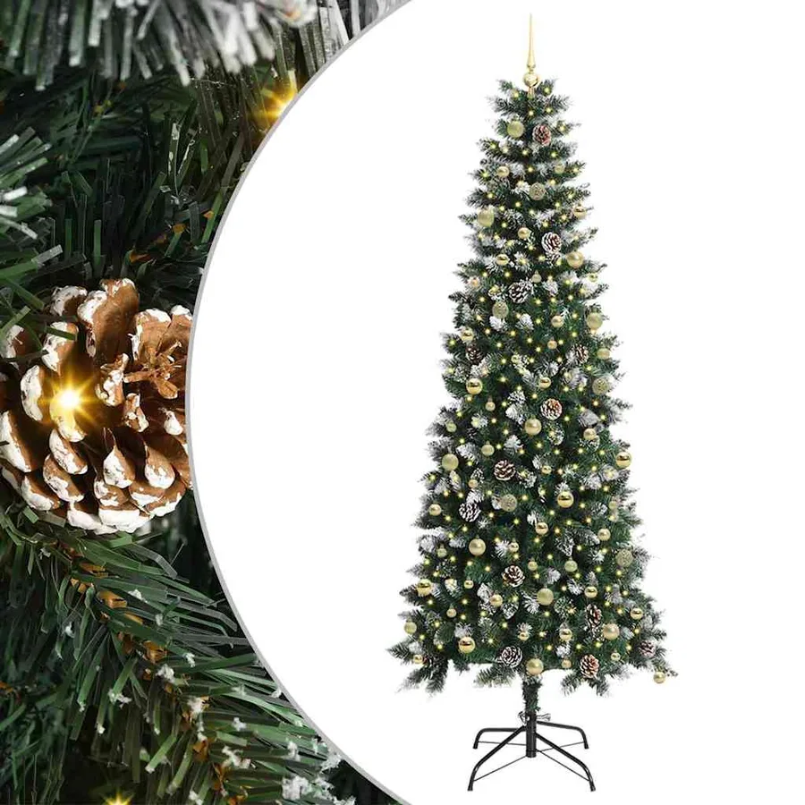 Sapin de Noël artificiel Vert 240 cm PVC, plastique et acier - 2