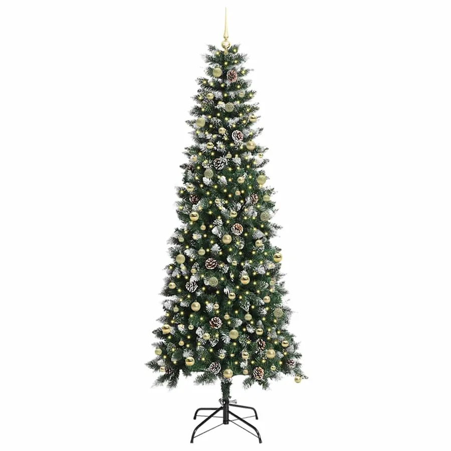 Sapin de Noël artificiel Vert 240 cm PVC, plastique et acier - 3