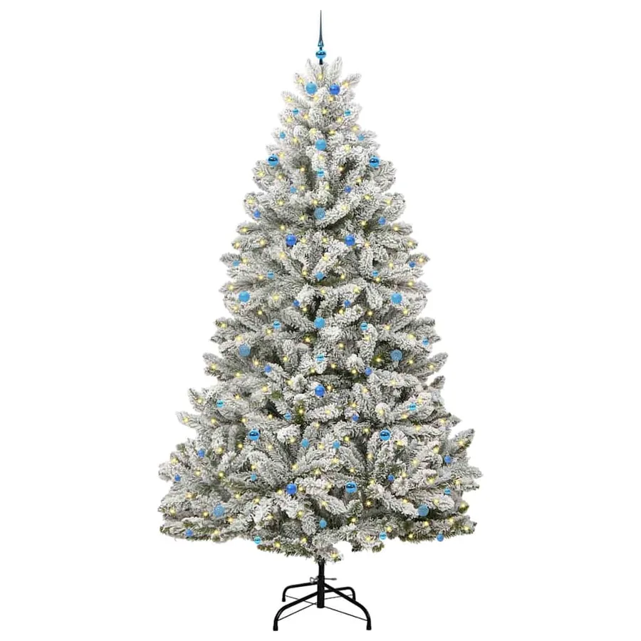 Sapin de Noël artificiel Vert et blanc 300 cm PVC et métal - 3