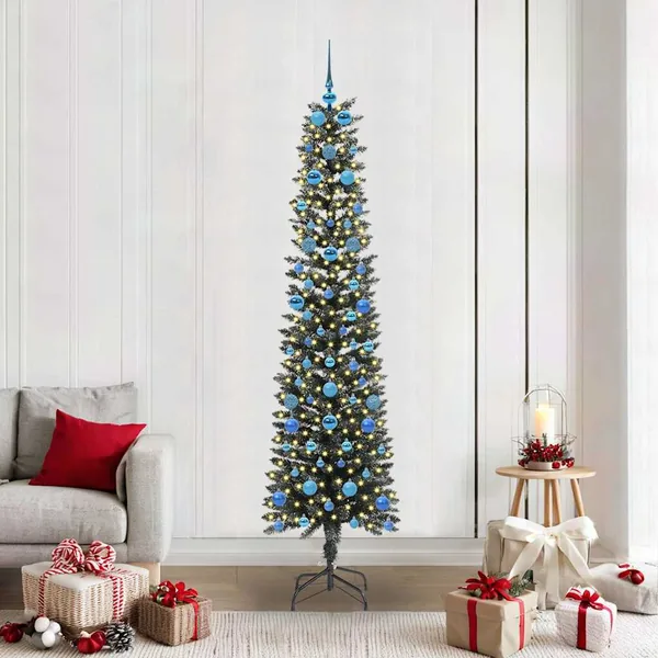 Sapin de Noël artificiel Vert 210 cm PVC, plastique et acier