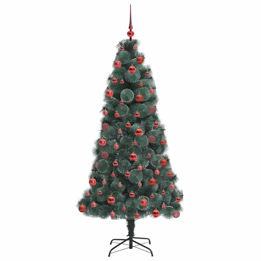 Arbre de Noël artificiel pré-éclairé avec ensemble de boules - 4