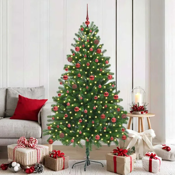 Sapin de Noël avec 300 LED avec support Vert 180 cm PE
