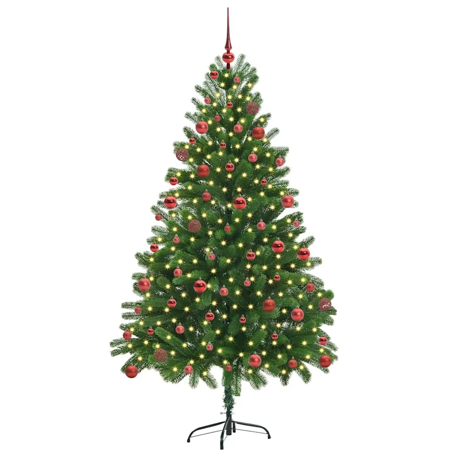 Sapin de Noël avec 300 LED avec support Vert 180 cm PE - 3