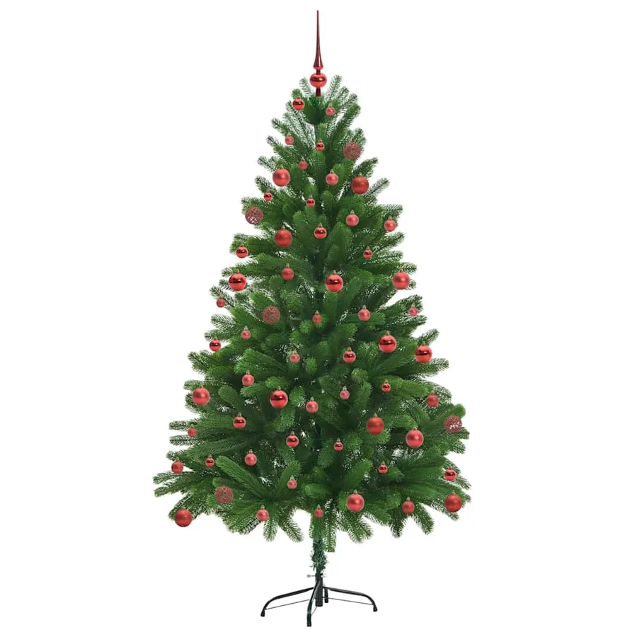Sapin de Noël avec 300 LED avec support Vert 180 cm PE - 4