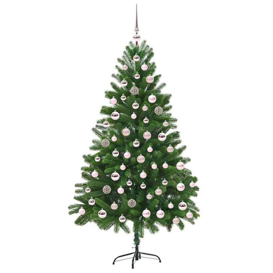 Sapin de Noël avec 300 LED avec support Vert 180 cm PE - 4