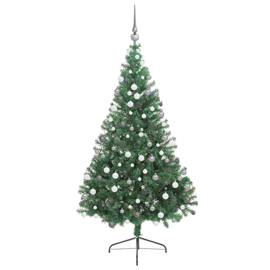 Sapin de Noël artificiel pré-éclairé Vert 180 cm PVC - 3