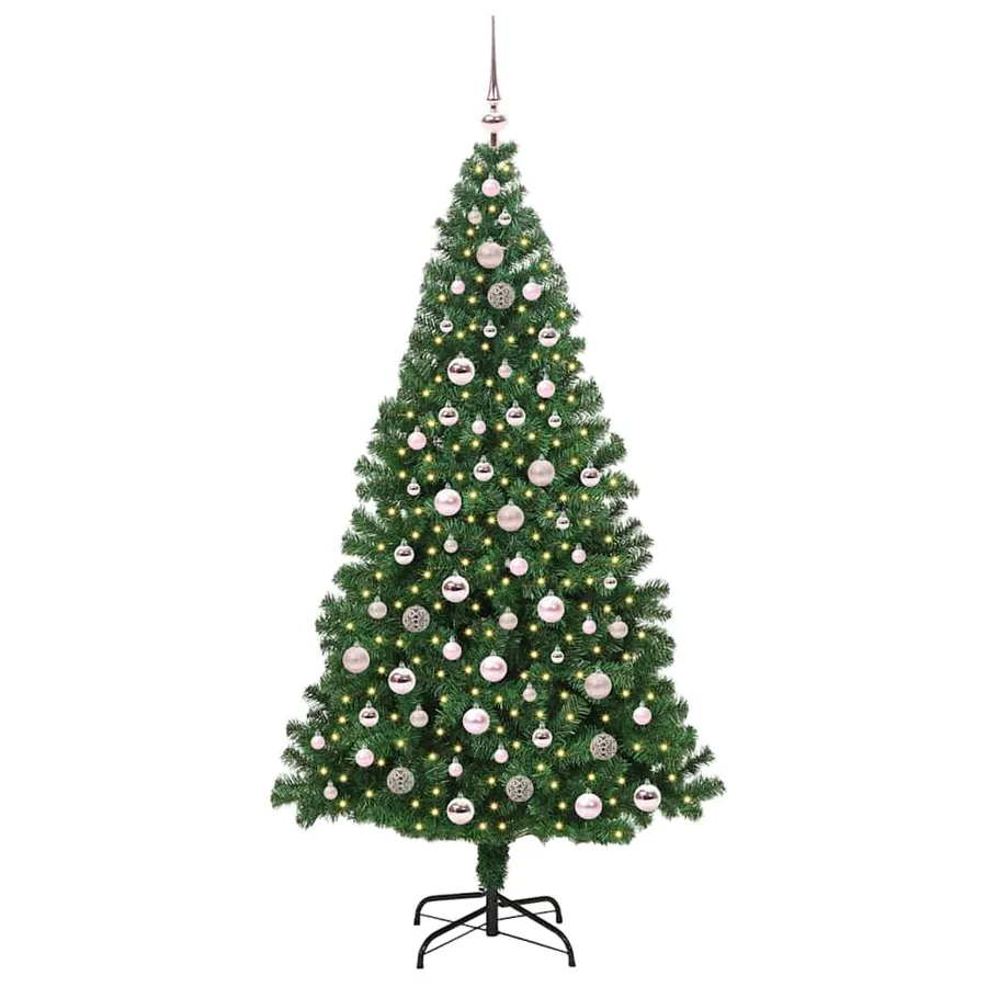 Sapin de Noël artificiel Vert 210 cm PVC, Acier et Plastique - 3