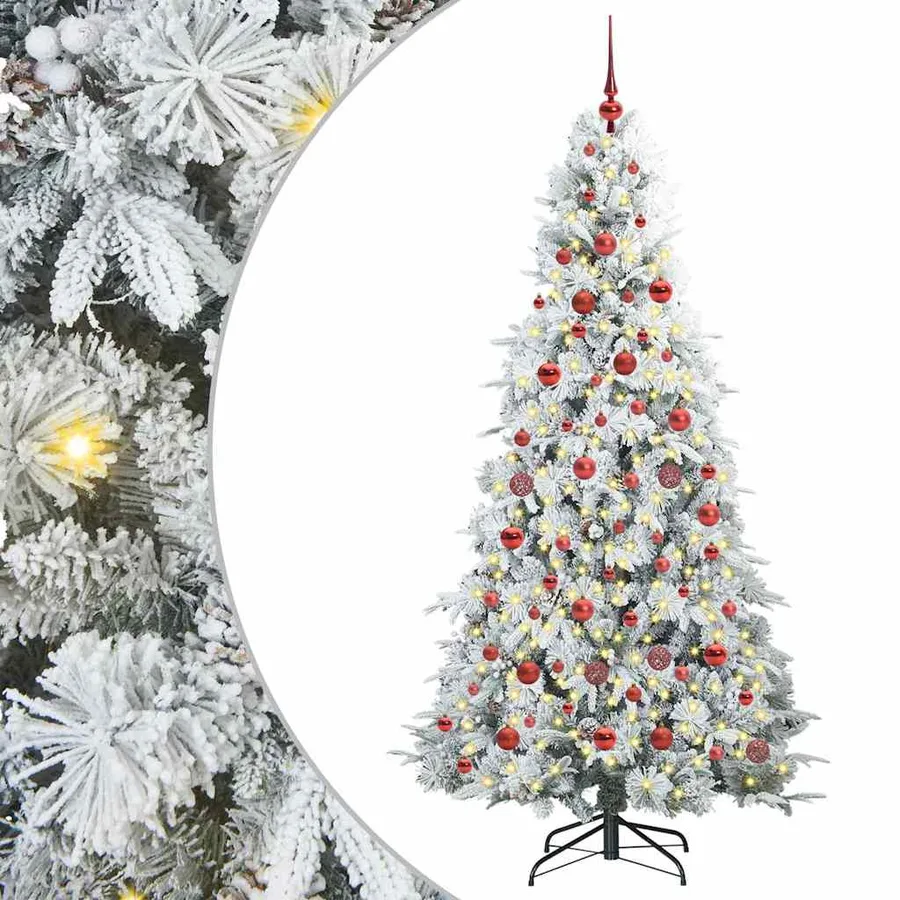 Sapin de Noël Artificiel à Branches Articulées Blanc 180 cm - 2
