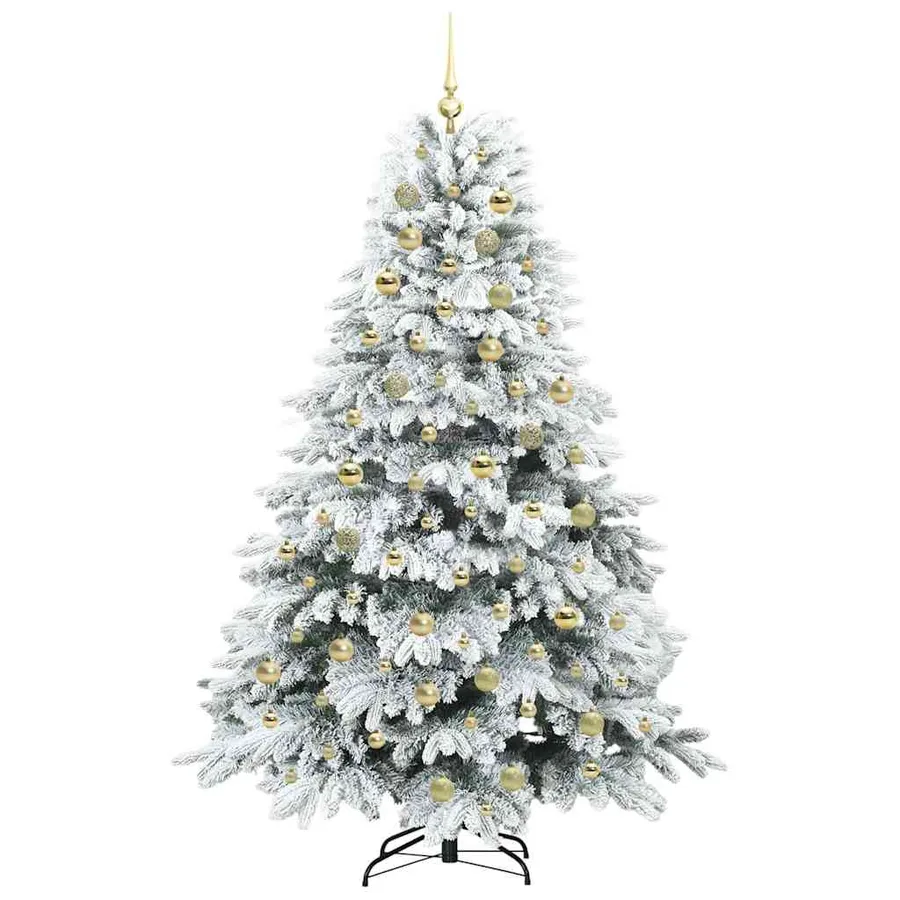 Sapin de Noël artificiel avec 300 LED Blanc 180 cm PE et PVC - 4