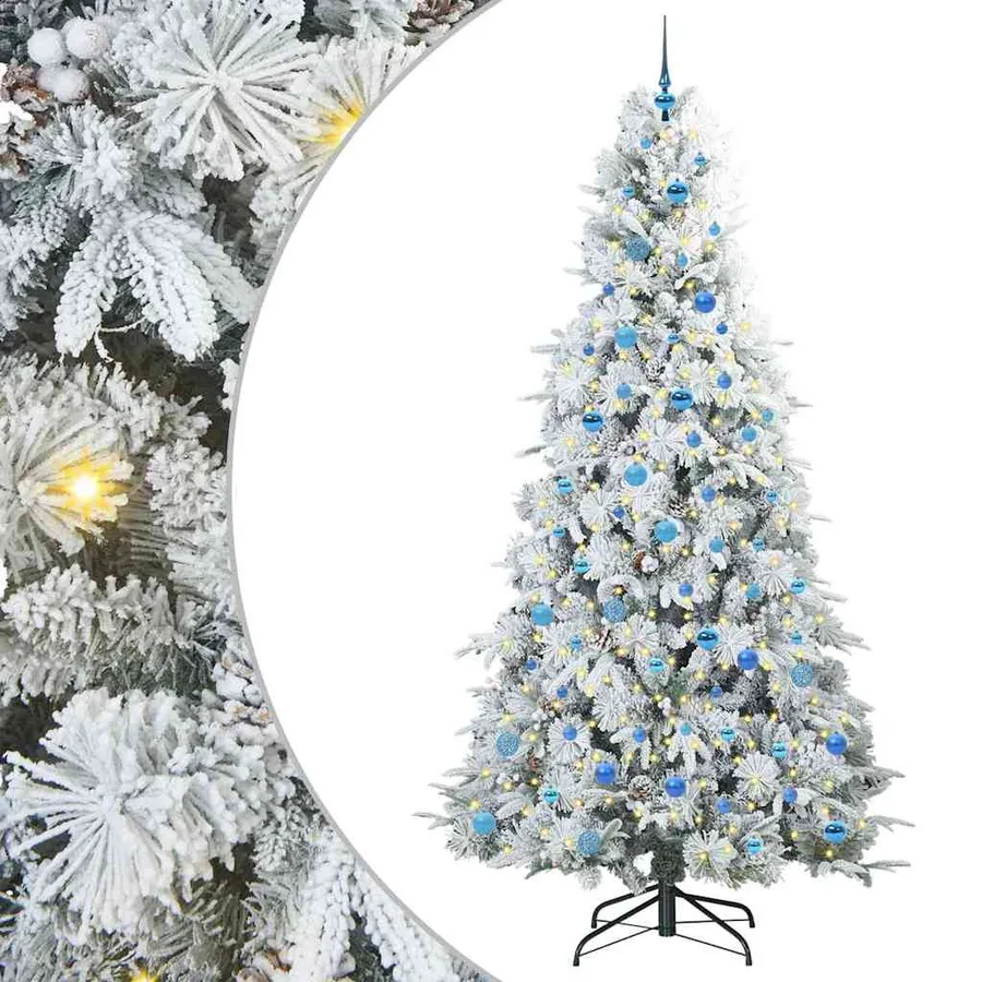 Sapin de Noël Artificiel à Branches Articulées Blanc 240 cm - 2