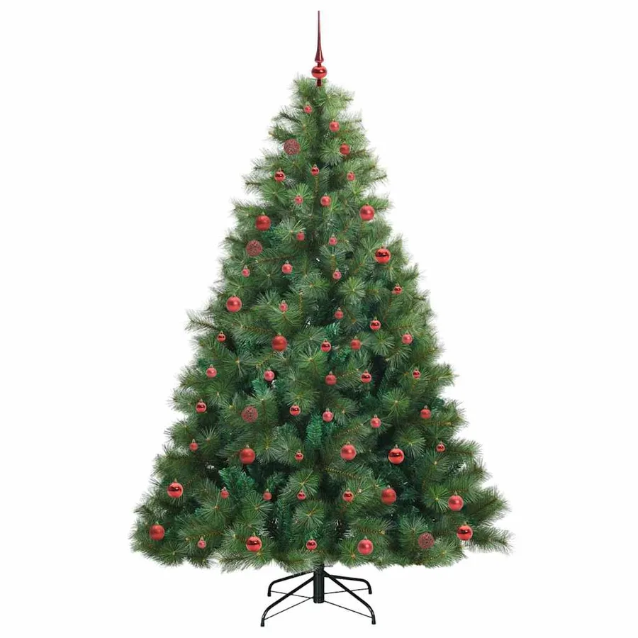 Sapin de Noël artificiel avec 300 LED Vert 210 cm PE et PVC - 4