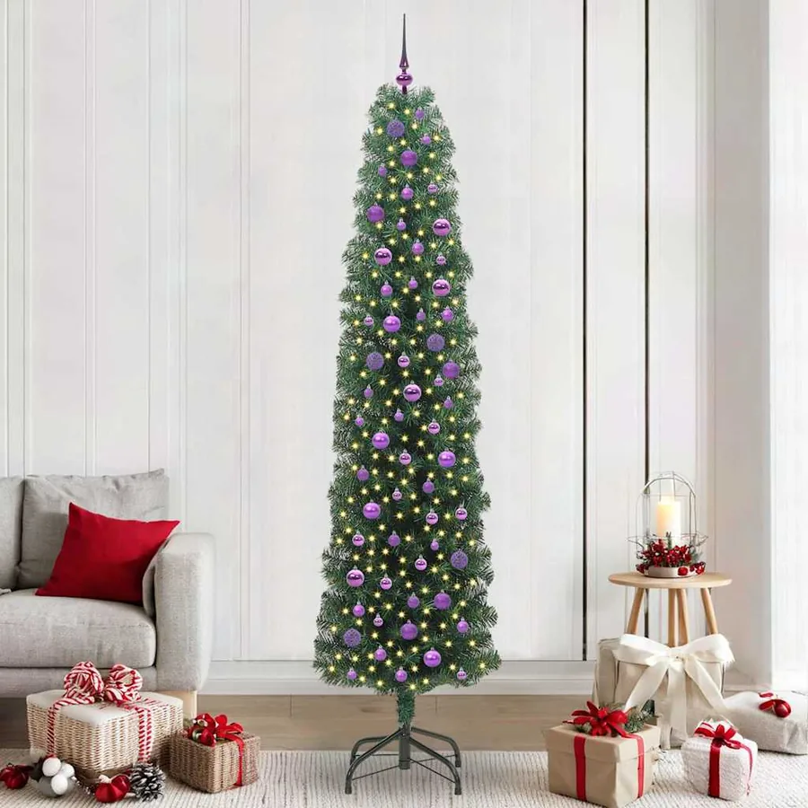 Sapin de Noël artificiel Vert 240 cm PVC et acier et plastique