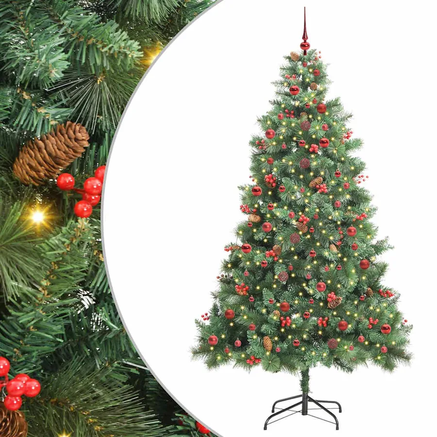 Sapin de Noël artificiel Vert 240 cm PVC et métal - 2