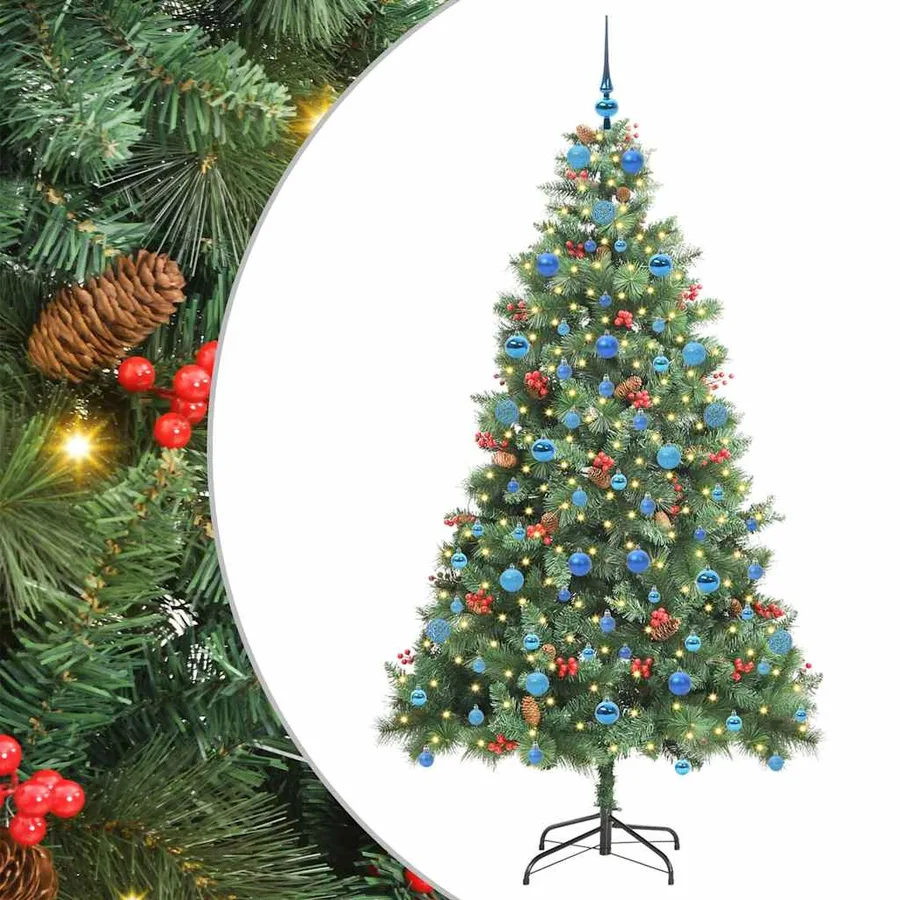 Sapin de Noël artificiel Vert 210 cm PVC et métal - 2